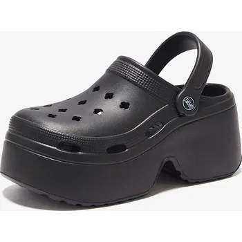 Dámské pantofle Dámské pantofle na platformě s otvory Barva: Černá, Velikost: 35-36