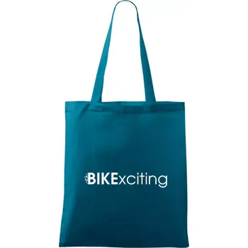 Bike nápisy Bikexciting - Taška bavlněná - 42 x 38 cm ( Petrolejová )