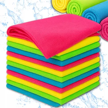 Utěrka 12x UTĚRKA Z MIKROVLÁKNA NA ČIŠTĚNÍ AUTA, KUCHYNĚ 30x30 cm