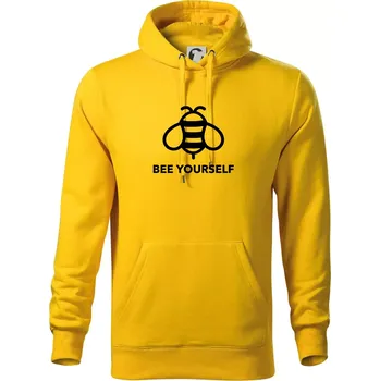 Pánská mikina Bee yourself - Mikina pánská Cape s kapucí - 2XL ( Žlutá )