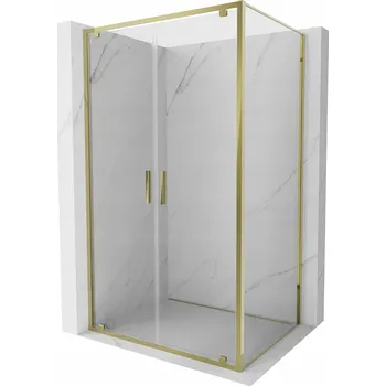 MEXEN EXO SPRCHOVÝ KOUT OTEVÍRACÍ 90x75 CM ZLATÝ
