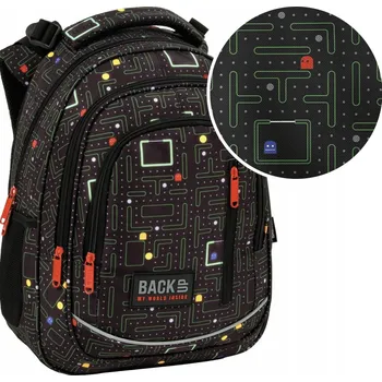 Školní batoh Vícekomorový Školní batoh Back Up černý 24 l