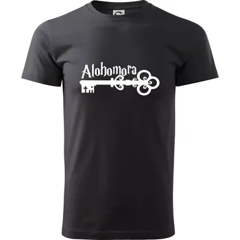 Pánské tričko Harry - Alohomora - Klasické pánské triko vyšší gramáže - M ( Ebony gray )