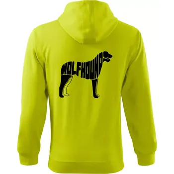 Pánská móda Vlkodav nápis v těle - Mikina s kapucí na zip trendy zipper - M ( Limetková )