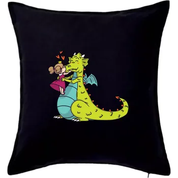 Polštář Princezna a drak - Polštář 50x50 - 50x50 - Pouze potah ( Černá )