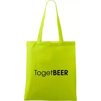 Pivní nápisy TogetBEER - Taška bavlněná - 42 x 38 cm ( Limetková )