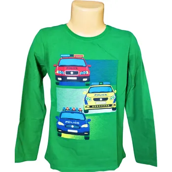 Chlapecké tričko LEMON BERET AUTA dlouhý rukáv Barva: Zelená, Velikost: 128/134