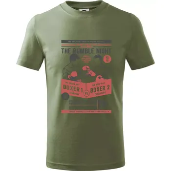 Classic Boxing - Tričko dětské bavlněné - 158 cm/12 let ( Khaki )