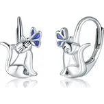 JVD Dětské stříbrné náušnice kočky SVLE3162XF6MO00