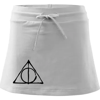 Dámská sukně Harry - symbol relikvie - Sportovní sukně - two in one - M ( Bílá )