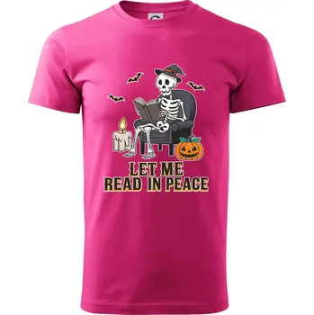 Let me read in peace - Klasické pánské triko vyšší gramáže - XS ( Purpurová )