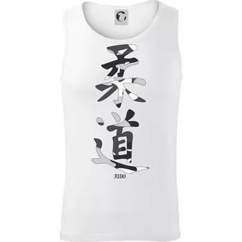 Judo maskáčový nápis - Tílko pánské Core - 2XL ( Bílá )