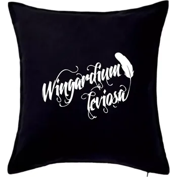 Polštář Harry - Wingardium Leviosa - Polštář 50x50 - 50x50 - Pouze potah ( Černá )