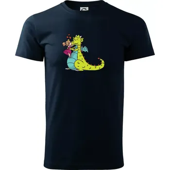 Pánské tričko Princezna a drak - Triko extra velké (5-8XL) - 6XL ( Námořní modrá (velmi tmavá - téměř černá) )