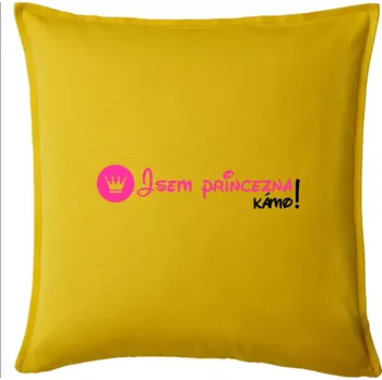 Polštář Jsem princezna, kámo! - Polštář 50x50 - 50x50 - Pouze potah ( Žlutá )