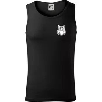 Pánské termoprádlo Sova kreslená na prsu - Tílko pánské Core - 2XL ( Černá )