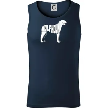 Vlkodav nápis v těle - Tílko pánské Core - L ( Námořní modrá (velmi tmavá - téměř černá) )