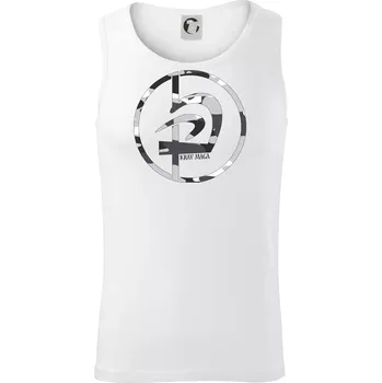 Krav maga maskáčový nápis - Tílko pánské Core - 2XL ( Bílá )