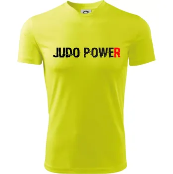 Chlapecké tričko Judo power - Dětské triko sportovní (dresovina) - 122 cm/6 let ( Neonově žlutá )