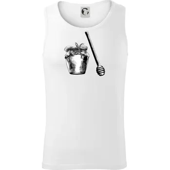 Pánské termoprádlo Med ve sklenici - Tílko pánské Core - M ( Bílá )