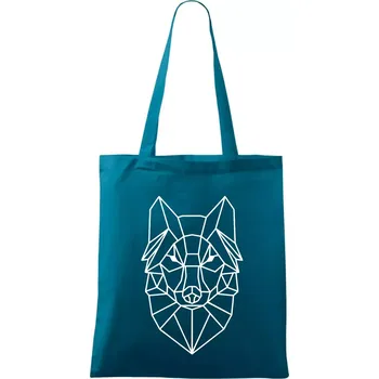 Geometrie - vlk - Taška bavlněná - 42 x 38 cm ( Petrolejová )