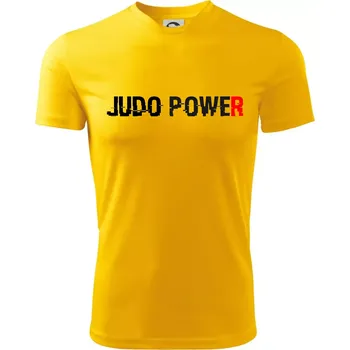 Judo power - Dětské triko sportovní (dresovina) - 158 cm/12 let ( Žlutá )