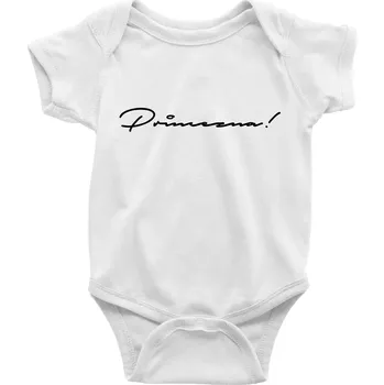 Kojenecký body Řekni to - Princezna - Body kojenecké s krátkým rukávem - Krátký r. do 3 měs ( Bílá )