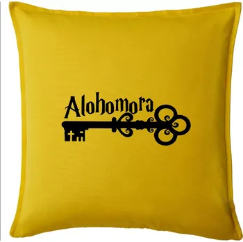 Polštář Harry - Alohomora - Polštář 50x50 - 50x50 - Pouze potah ( Žlutá )
