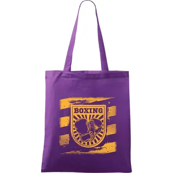Boxing ve čtverci - Taška bavlněná - 42 x 38 cm ( Fialová )