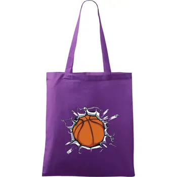 Basketbal míč v triku - Taška bavlněná - 42 x 38 cm ( Fialová )