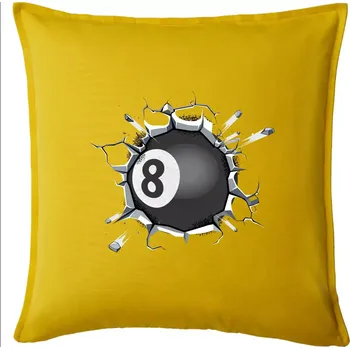 Polštář Kulečníková koule v triku - Polštář 50x50 - 50x50 - Pouze potah ( Žlutá )