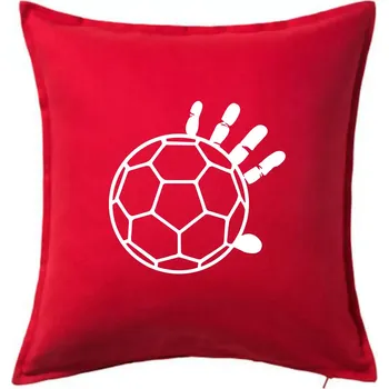Polštář Házená míč ruka - Polštář 50x50 - 50x50 - Včetně výplně ( Červená )