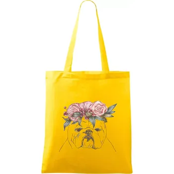 Buldoček princezna - Taška bavlněná - 42 x 38 cm ( Žlutá )