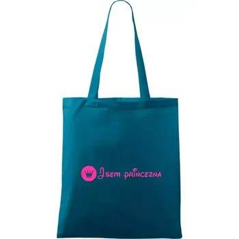 Jsem princezna (samotné) - Taška bavlněná - 42 x 38 cm ( Petrolejová )