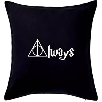 Polštář Harry - Always - Polštář 50x50 - 50x50 - Pouze potah ( Černá )