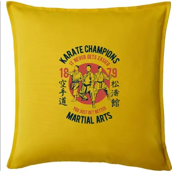 Polštář Karate Champions - Polštář 50x50 - 50x50 - Pouze potah ( Žlutá )