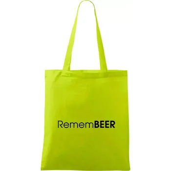 Pivní nápisy RememBEER - Taška bavlněná - 42 x 38 cm ( Limetková )