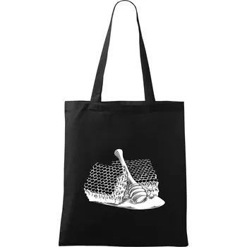 Plastev s medem - Taška bavlněná - 42 x 38 cm ( Černá )