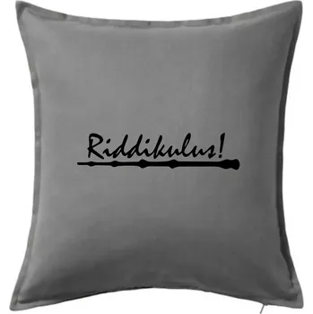 Polštář Harry - Riddikulus - Polštář 50x50 - 50x50 - Pouze potah ( Tmavě šedý melír )
