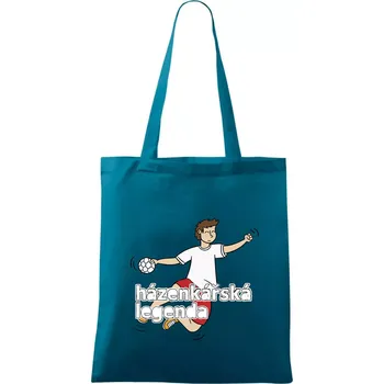 Házenkářská legenda - Taška bavlněná - 42 x 38 cm ( Petrolejová )