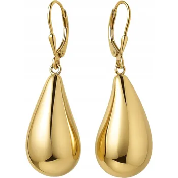 Náušnice Náušnice Mennica Bydgoska velké kapky stříbro 925 pozlacené