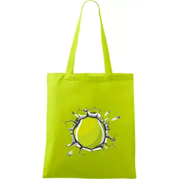 Tenisový míč v triku - Taška bavlněná - 42 x 38 cm ( Limetková )