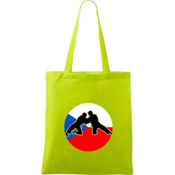 Judo CZ vlajka - Taška bavlněná - 42 x 38 cm ( Limetková )
