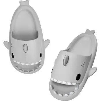 Dámské sandále Letní pantofle ve tvaru žraloka – měkké domácí nebo plážové boty Barva: Šedá, Velikost: 36-37