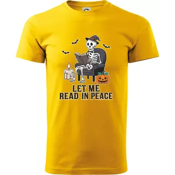 Pánské tričko Let me read in peace - Triko extra velké (5-8XL) - 7XL ( Žlutá )