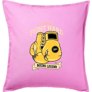 Polštář Boxing legend - Polštář 50x50 - 50x50 - Pouze potah ( Růžová )