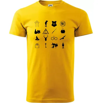 Pánské tričko Harry ikonky - Triko extra velké (5-8XL) - 8XL ( Žlutá )