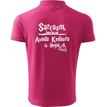 Pánská košile Harry - Sarcasm, because Avada Kedavra is illegal - Polokošile pánská Pique Polo 203 - 5XL ( Purpurová )