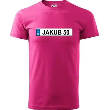 Pánská móda SPZ Jakub 50 - Klasické pánské triko vyšší gramáže - 2XL ( Purpurová )