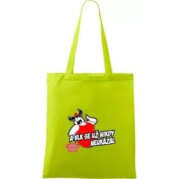 A vlk už se nikdy neukázal - Taška bavlněná - 42 x 38 cm ( Limetková )